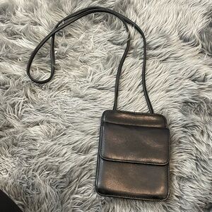 Leather cross body. Black